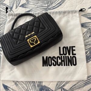 Love Moschino Vintage Black Quilted Crossbody Bag & original Dustbag